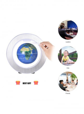 Magnetic Levitation Globe أزرق / فضي