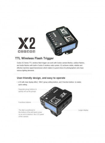 Wireless Flash Trigger Black