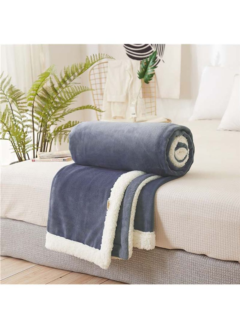 Modern Solid Color Thick Soft Blanket Cotton Grey 200x230centimeter