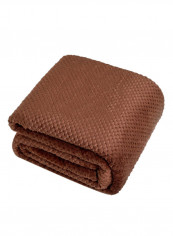 Solid Colour Soft Blanket Cotton Coffee 180x200centimeter