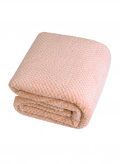 Solid Colour Soft Blanket Cotton Pink 180x200centimeter