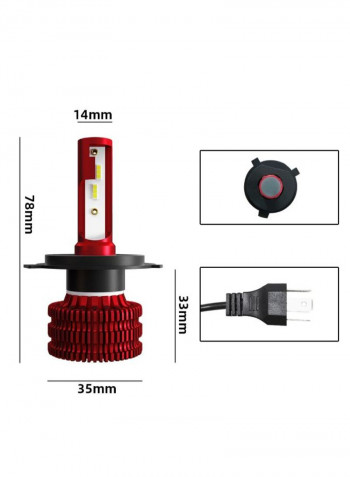 2-Piece Car LED Headlight Bulb