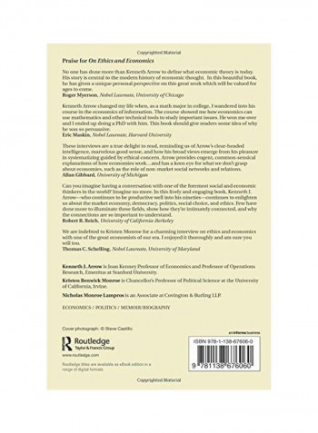 On Ethics And Economics: Conversations With Kenneth J. Arrow Paperback