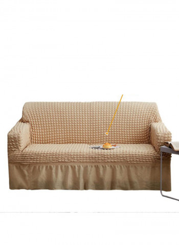 Rustic Pattern Soft Sofa Slipcover Beige 120-170centimeter