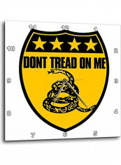 Dont Tread On Me Printed Wall Clock Multicolour 13x13inch
