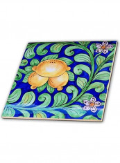 Orvieto Italian Pottery Plate Tile Multicolour 12x12x0.25inch