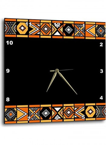 Traditional African Pattern Ethnic Wall Clock Multicolour 13x13inch