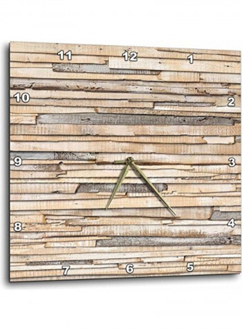 Rustic Layered Wood Effect Wall Clock Multicolour 13x13inch