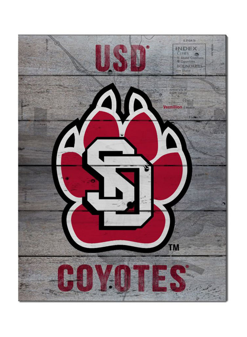South Dakota Coyotes Road To Victory Collage Pallet Pride Plaque Multicolour 16 x 20inch