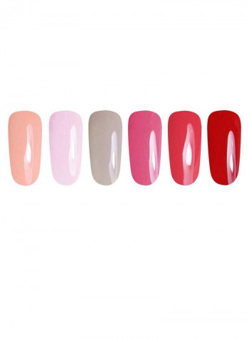 Pack Of 6 Soak-Off Nail Gel Polish متعدد الألوان