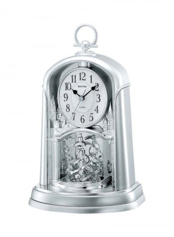 Contemporary Motion Clock Silver 18.1x29.3x12.3centimeter