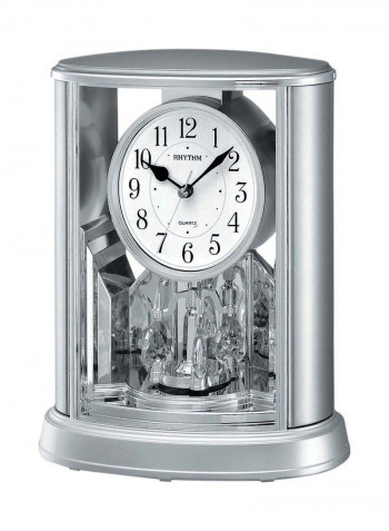 Contemporary Motion Clock Silver 19.6x24x10.6centimeter