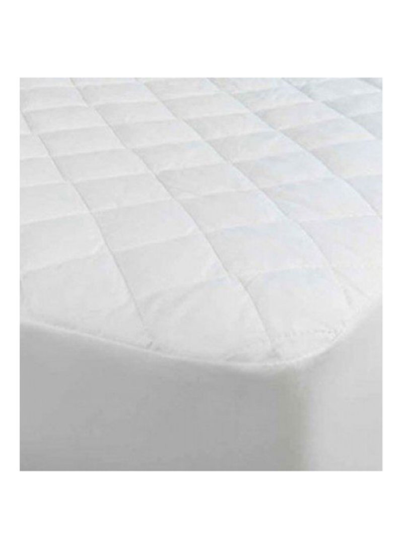 Luxury Mattress Protector Polyester White 200x200centimeter