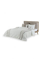 7-Piece Erwin Comforter Set Polyester White/Brown 240 x 260cm