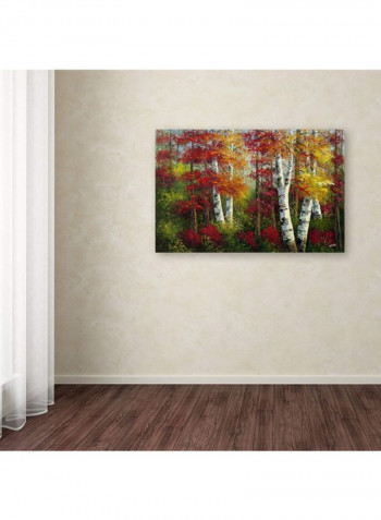 Indian Summer Artwork Canvas Wall Art Multicolour 16 x 24inch