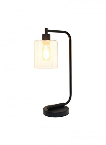 Industrial Iron Desk Lantern Lamp Black 9.8 x 5.8 x 18.8inch