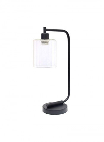 Industrial Iron Desk Lantern Lamp Black 9.8 x 5.8 x 18.8inch