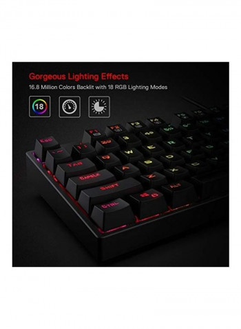 Surara Rgb Led Backlit Mechanical Gaming Keyboard With 104 Keys-linear And Quiet-red Switches