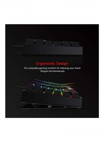 Surara Rgb Led Backlit Mechanical Gaming Keyboard With 104 Keys-linear And Quiet-red Switches