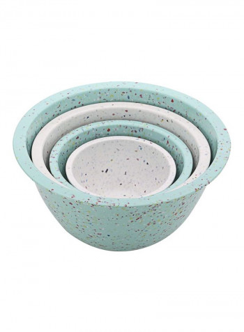 4-Piece Mixing Bowl Set Mint/White