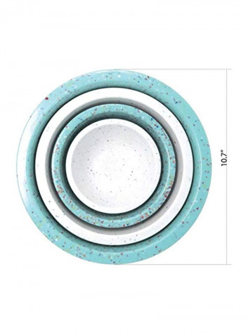4-Piece Mixing Bowl Set Mint/White