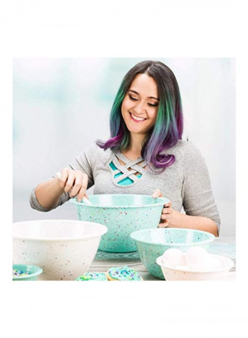 4-Piece Mixing Bowl Set Mint/White