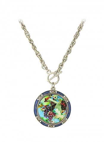 Enamel Grapes Designed Pendant Necklace