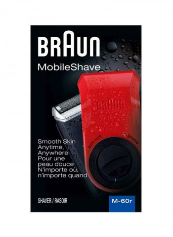 MobileShave Cordless Shaver Red 5.2x1.5x3.1inch
