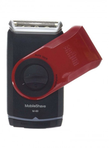 MobileShave Cordless Shaver Red 5.2x1.5x3.1inch