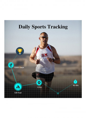 2-In-1 Smart Watch With Earbuds Black