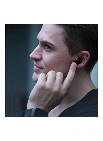 2-In-1 Smart Watch With Earbuds Black