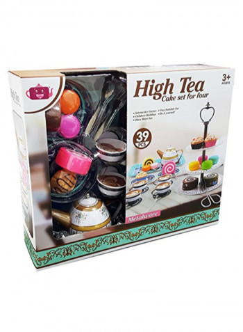 39-Piece Deluxe Afternoon Tin Tea Set With Cake Stand