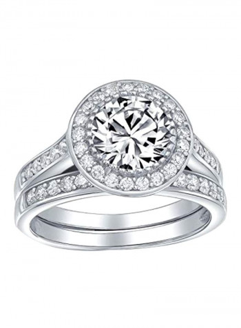 925 Sterling Silver 3Ct. Cubic Zirconia Engagement Ring