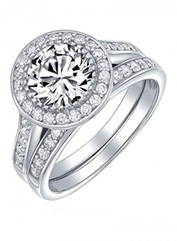 925 Sterling Silver 3Ct. Cubic Zirconia Engagement Ring
