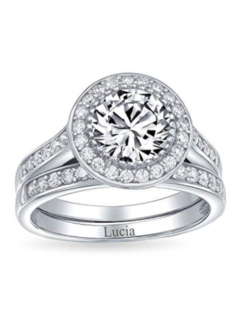925 Sterling Silver 3Ct. Cubic Zirconia Engagement Ring