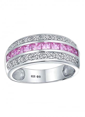 925 Sterling Silver Cubic Zirconia Studded Ring