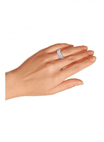 925 Sterling Silver Cubic Zirconia Studded Ring