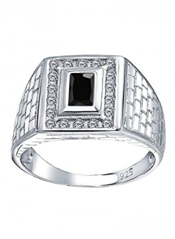 925 Sterling Silver Cubic Zirconia Studded Ring