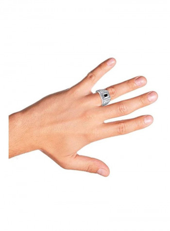 925 Sterling Silver Cubic Zirconia Studded Ring