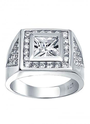 925 Sterling Silver Cubic Zirconia Studded Ring