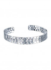 925 Sterling Silver Honeycomb Pattern Cuff Bracelet