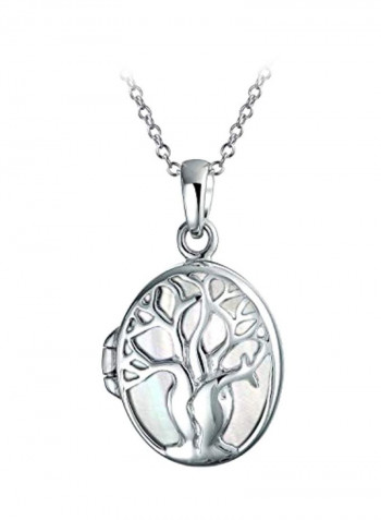 925 Sterling Silver Tree Of Life Themed Pendant Necklace