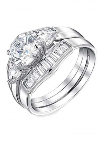 3-Piece 925 Sterling Silver Wedding Ring