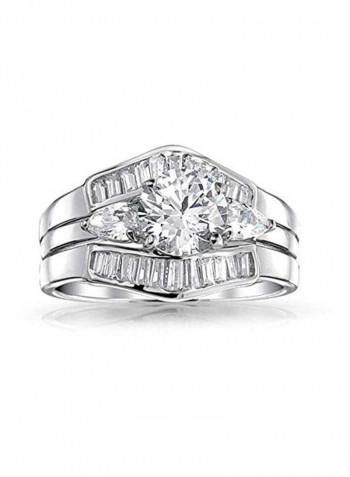 3-Piece 925 Sterling Silver Wedding Ring