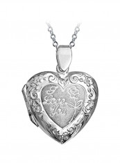 925 Sterling Silver Heart Shaped Locket