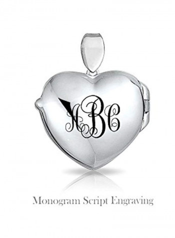 925 Sterling Silver Heart Shaped Locket
