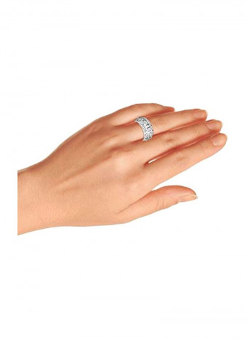 925 Sterling Silver Cubic Zirconia Studded Ring