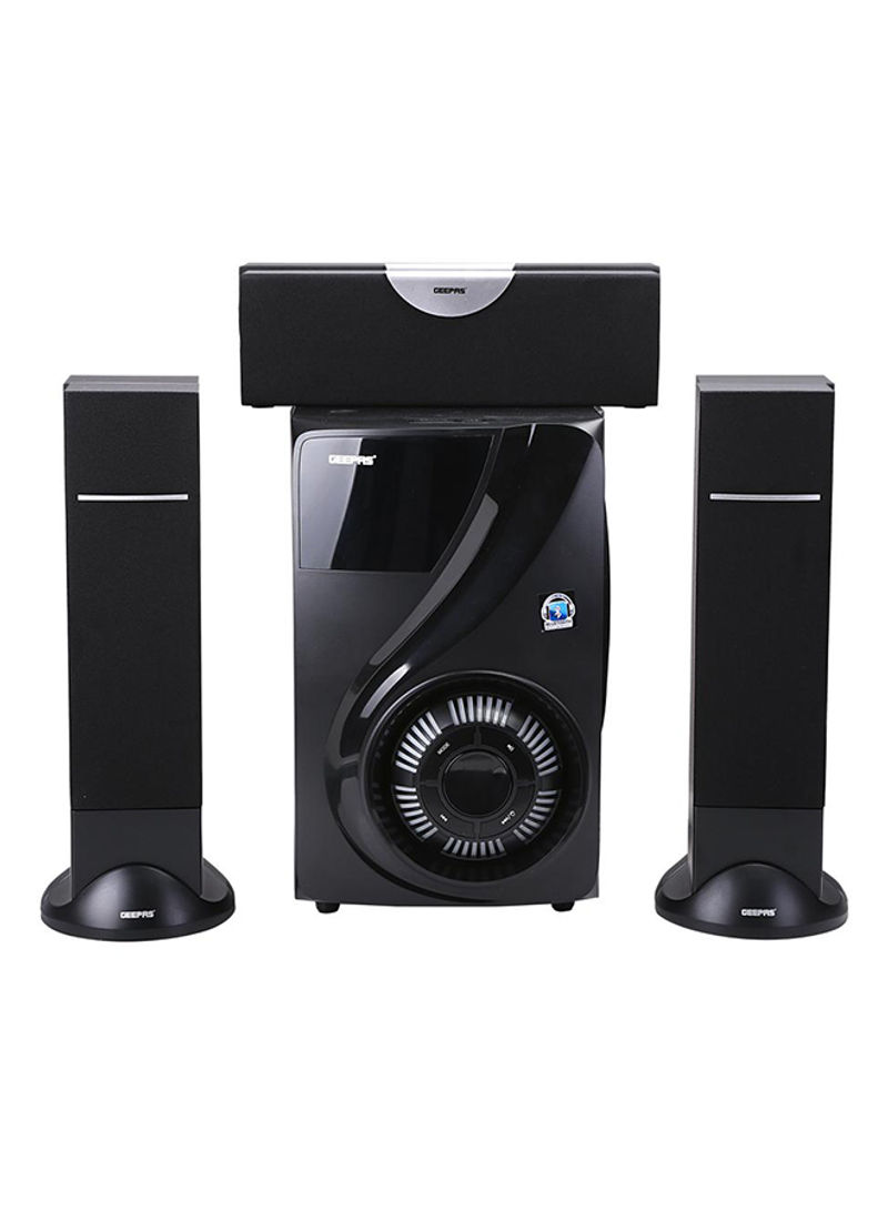 3.1-Channel Multimedia Speaker System With USB - SD Card Slots And FM Radio - Bluetooth GMS8522 Black