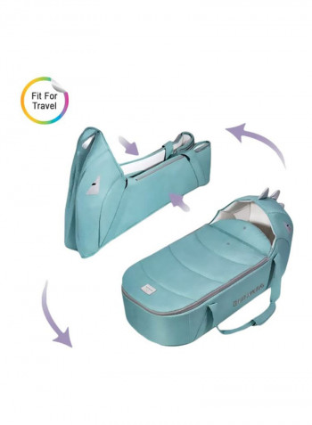 Foldable Travel Carry Cot Green