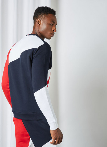 Colourblock Terry Sweatshirt Desert Sky